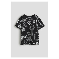 H & M - Tričko's potiskem - černá