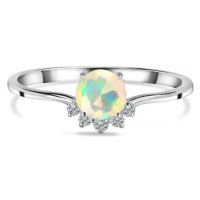 Klenoty Amber Luxusní stříbrný prsten s opálem a topazy Spirit