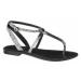 Stříbrné kožené sandály Vero Moda