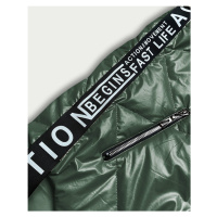 Zelená dámská vesta s ozdobnými páskami (B8011-10)