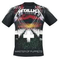 Metallica Master Of Puppets - Faded Allover Tričko černá