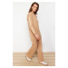 Trendyol Mink Stripe Detailed Knitted Tracksuit Set