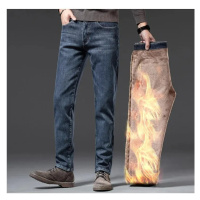 Zateplené pánské džíny zimní z elastického materiálu