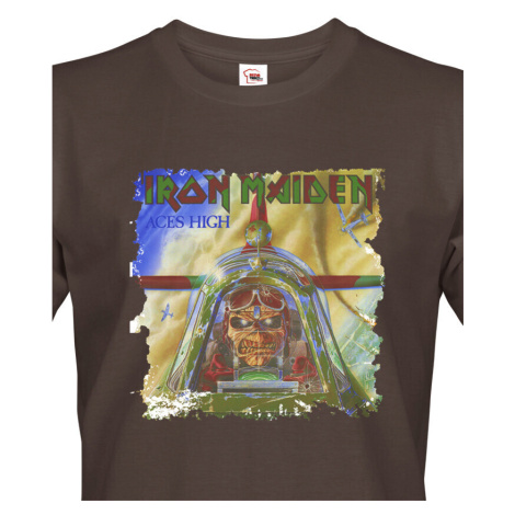 Pánské tričko s potiskem kapely Iron Maiden  - parádní tričko s potiskem rockové skupiny Iron Ma BezvaTriko