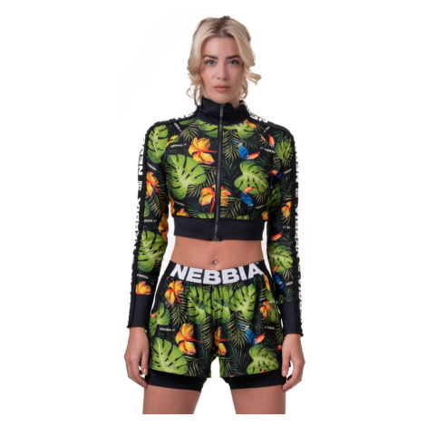 Dámská bunda Nebbia High-Energy Cropped Jacket 564 Jungle Green