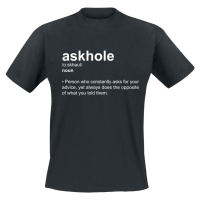 Sprüche Definition Askhole Tričko černá