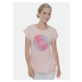 Růžové dámské tričko s potiskem SAM 73