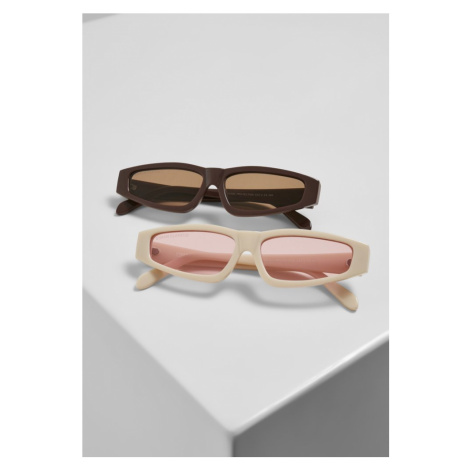 Sunglasses Lefkada 2-Pack - brown/brown+offwhite/pink Urban Classics