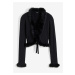 Bonprix BODYFLIRT pletený kabátek s umělou kožešinou Barva: Černá, Mezinárodní