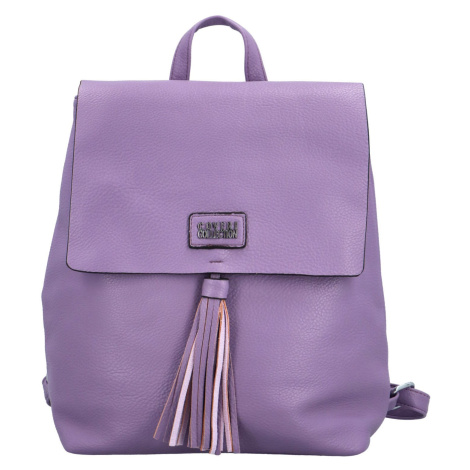 Stylový dámský koženkový kabelko/batoh Barbalea, fialový Coveri