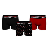 Pánské boxerky John Frank JF3B-CH-02 3PACK | mix