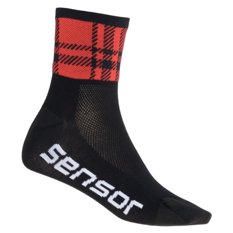 Sensor ponožky RACE SQUARE černá červená-6-8