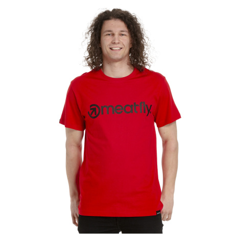 Meatfly pánské tričko MF Logo Bright Red | Červená | 100% bavlna