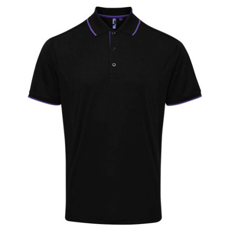 Premier Workwear Pánské funkční polo triko PR618 Black