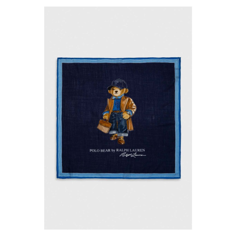 Vlněný šátek Polo Ralph Lauren tmavomodrá barva, 455931399