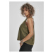 Dámský top // Urban classics Ladies Peached Rib Neckholder Tank olive