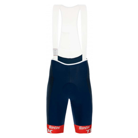 SANTINI Cyklistické kalhoty krátké s laclem - ORIGINAL kalhoty - červená/modrá