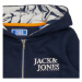 Jack & Jones JORCRAYON SWEAT ZIP HOOD Tmavě modrá