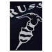 Polokošile trussardi polo printed logo cotton piquet modrá