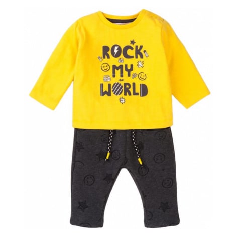 Chlapecký set - tričko a tepláky, Minoti, Easy 3, žlutá