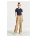 KALHOTY GANT LINEN VISCOSE PULL-ON PANTS hnědá