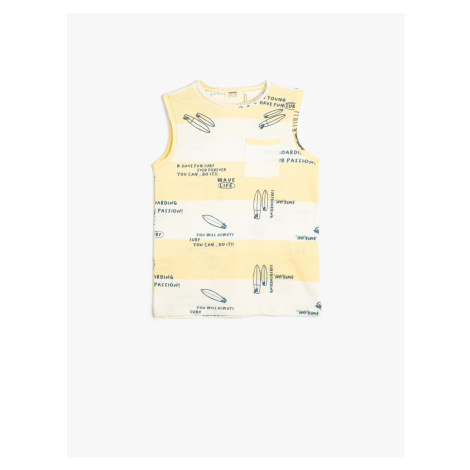 Koton Tank Top Sleeveless Printed Cotton