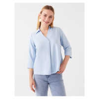 LC Waikiki Women's Shirt Collar Plain Blouse