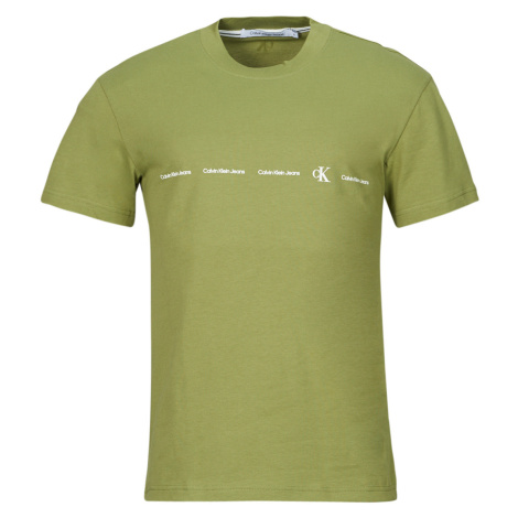 Calvin Klein Jeans LOGO REPEAT TEE Khaki