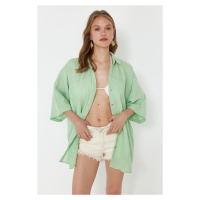 Trendyol Mint Woven Muslin Shirt