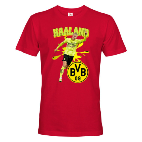Pánské tričko s potiskem Erling Braut Haaland -  pánské tričko pro milovníky fotbalu BezvaTriko