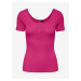 Tmavě růžové dámské tričko Pieces Kitte
