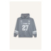 DEFACTO Women's Gray Cool Oversize Fit Wide-Size Hooded Printed Thick Sweatshirt