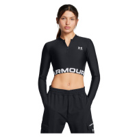 Under Armour Women‘s top HeatGear Rib 1/4 Zip LS Black