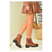 Fox Shoes Tan Genuine Leather Women's Boots