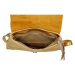 Dámský kožený batůžek kabelka zářivě zlatý - ItalY Francesco Small zlatá