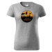 DOBRÝ TRIKO Dámské tričko s potiskem Dobrodružství Barva: Tmavě šedý melír