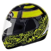 AIROH Speed Fire One SPON17 INTG helma černá/žlutá