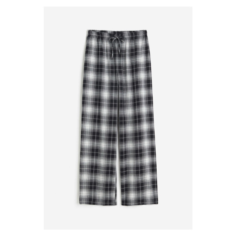 H & M - Keprové pyžamové kalhoty - černá H&M