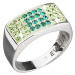 Prsten zelený se Swarovski Elements 35014.3  Emerald 52