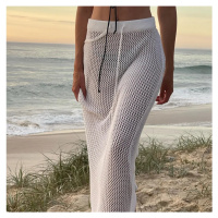 Plážová maxi sukně s nízkým pasem