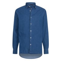 Tommy Hilfiger Shirt - ORGANIC STRETCH DENIM SHIRT blue