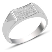 OLIVIE Pánský stříbrný prsten 3732