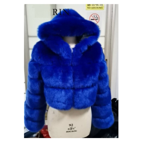 Crop top krátký kožíšek s kapucí chlupatá kožešinová bunda
