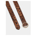 Hnědý dámský pásek s leopardím vzorem Dorothy Perkins