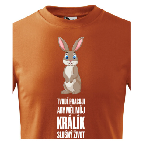 Dětské tričko s vtipným potiskem Králík - pro majitele králíků BezvaTriko