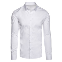 Pánská jednobarevná bílá košile Dstreet DX2540