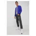 Péřová bunda bomber Tommy Jeans pánská, tmavomodrá barva, zimní