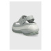 Pantofle Crocs Classic Mega Crush Sandal dámské, šedá barva, na platformě, 207989, 207989.007-00