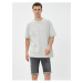 Koton Bermuda Ripped Denim Shorts with Fold Detail Buttons and Pockets