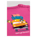 Bavlněné dětské tričko zippy fialová barva